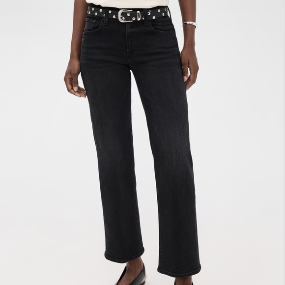 MOTHER The Mid Rise Rambler Zip Flood Jeans — NWT 32 Spiked Hair Art Flair